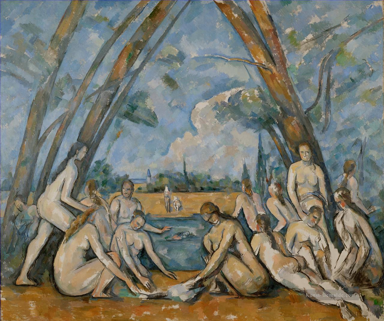 Große Badegäste 2 Paul Cezanne Ölgemälde